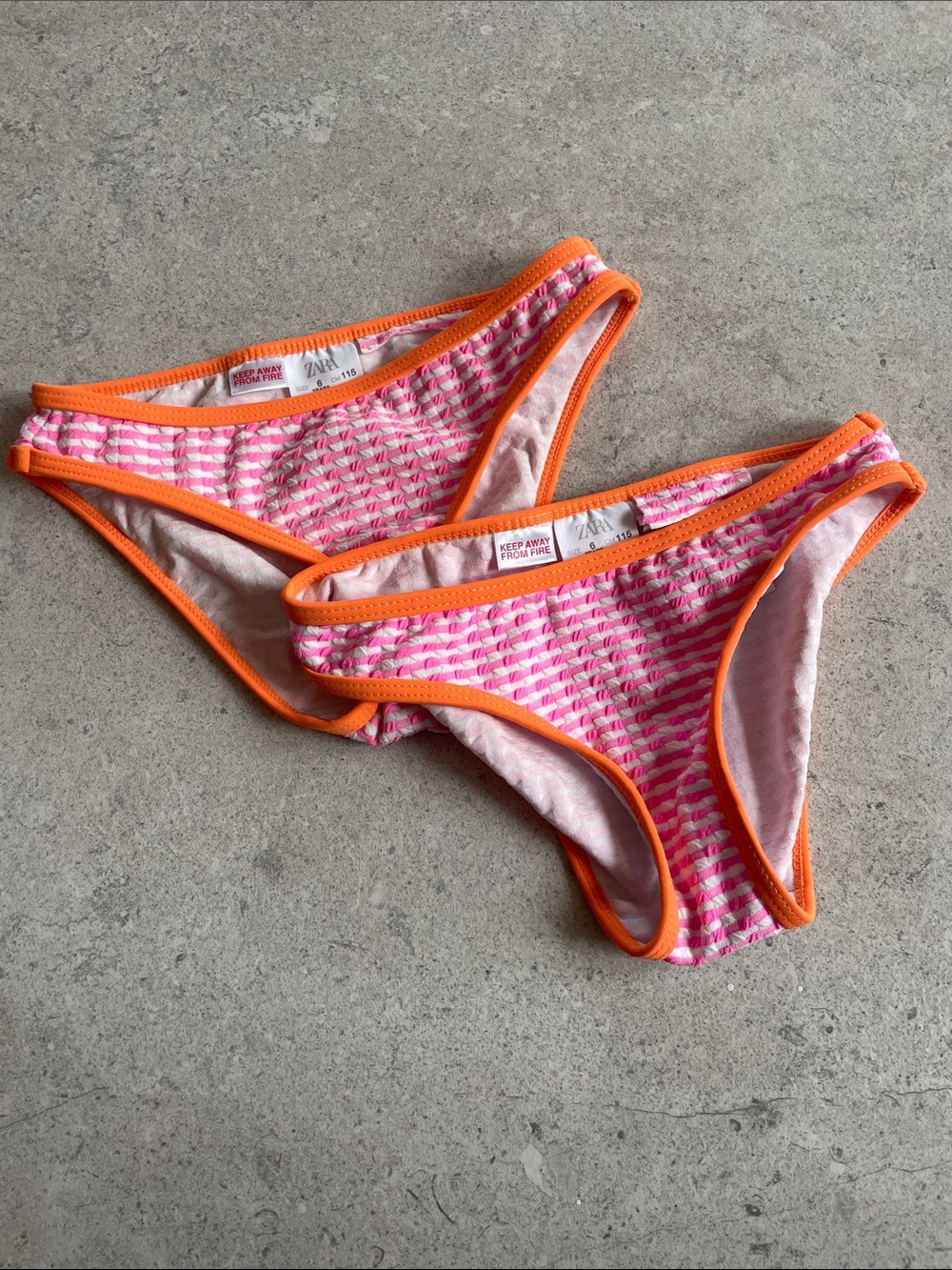 • Pink Bikini Bottoms with Orange Trim Zara (6T)